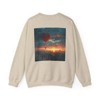 Love-themed Crewneck Sweatshirt, Valentines Day Sweatshirt, Heart Design Apparel, Valentine's Gift, Valentine's Day Women's Merchandise - 250 USA Celebration