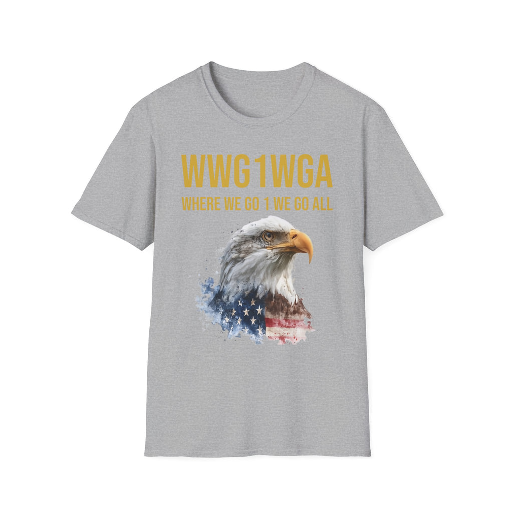 Where We Go One We Go All – Anniversary Gold Signature T-Shirt - Unisex Softstyle T-Shirt