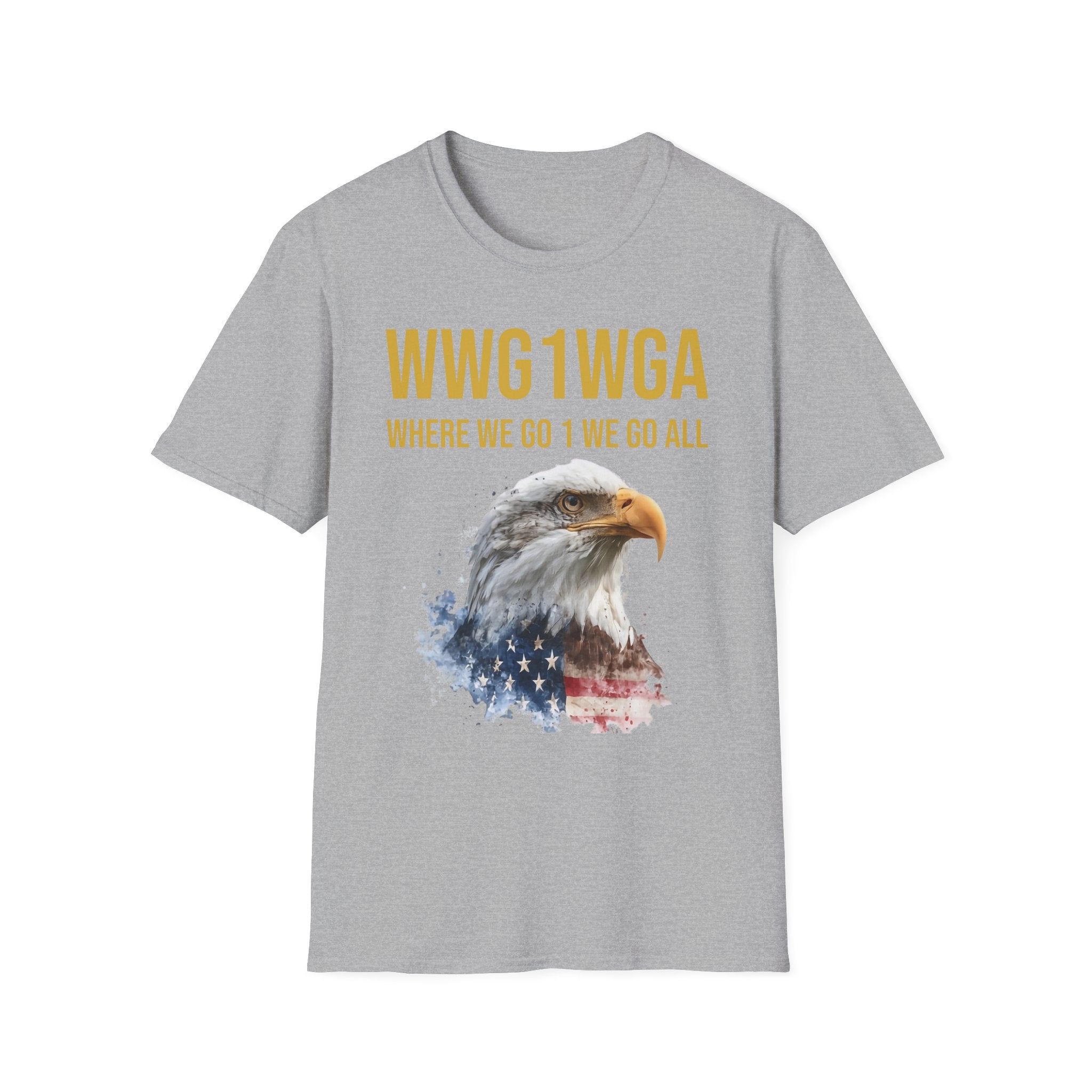 Where We Go One We Go All – Anniversary Gold Signature T-Shirt - Unisex Softstyle T-Shirt