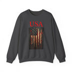 Patriotic Eagle Sweatshirt, USA Flag Crewneck, Unisex Casual Wear, Independence Day Outfit, All-American Style, Gifts for Veterans - 250 USA Celebration