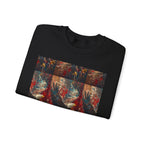 God Bless America Eagle Artwork crewneck sweatshirt | Patriotic eagle collage - 250 USA Celebration