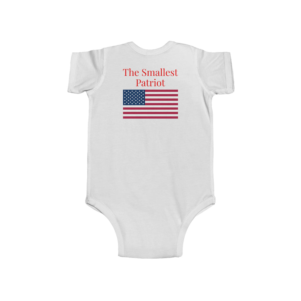 Infant Bodysuit - "All American Baby" / "The Smallest Patriot" Patriotic Eagle & Flag Onesie