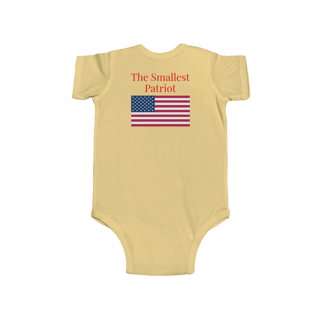 Infant Bodysuit - "All American Baby" / "The Smallest Patriot" Patriotic Eagle & Flag Onesie