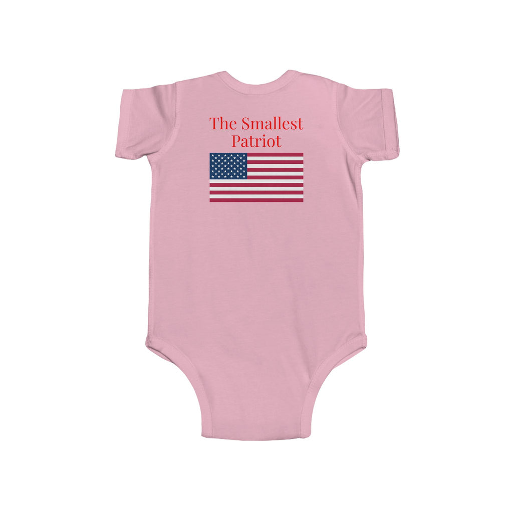Infant Bodysuit - "All American Baby" / "The Smallest Patriot" Patriotic Eagle & Flag Onesie