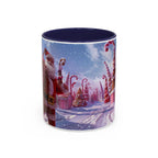 Festive Santa Candy Wonderland Mug | Holiday Santa Claus Candy Cane Forest - 250 USA Celebration