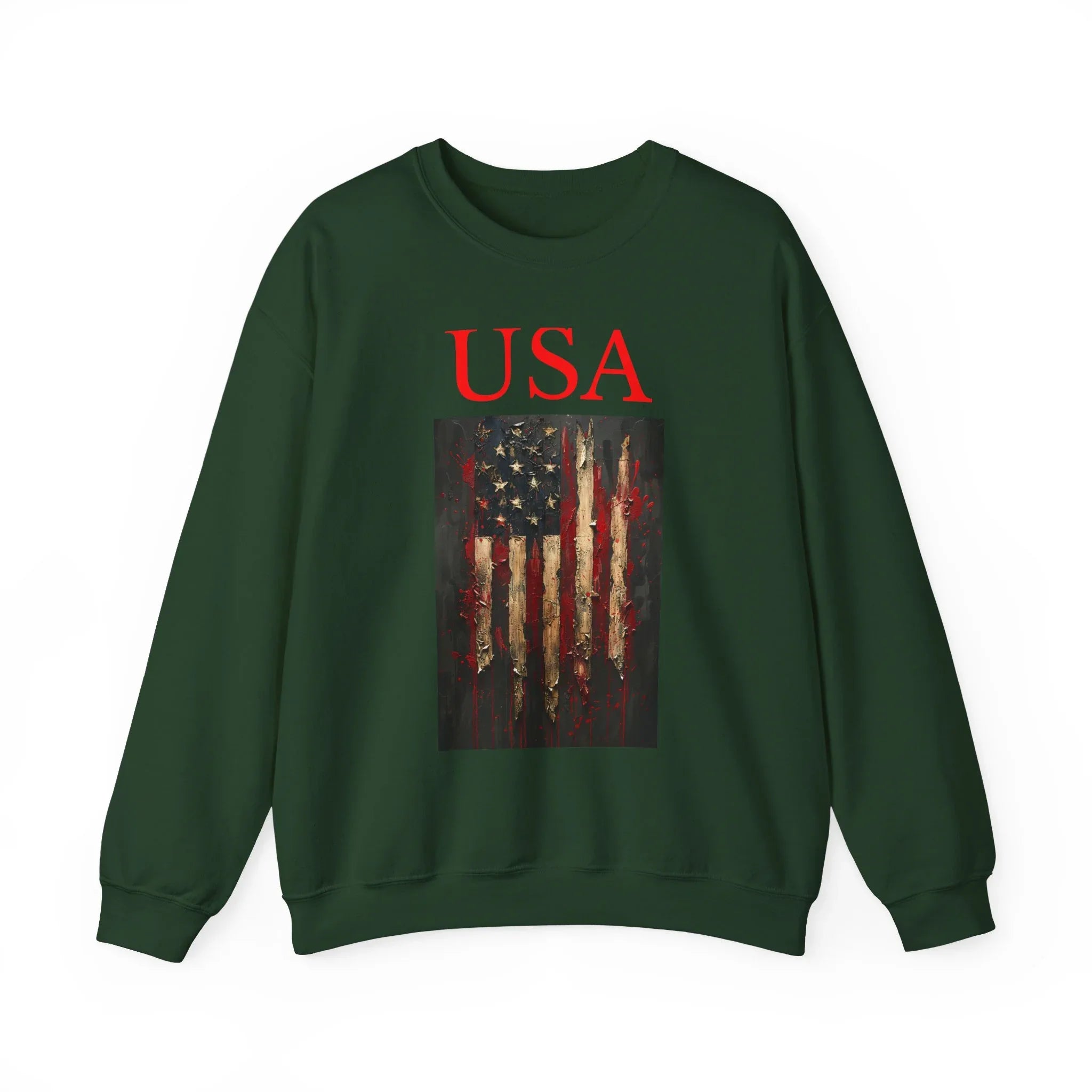 Patriotic Eagle Sweatshirt, USA Flag Crewneck, Unisex Casual Wear, Independence Day Outfit, All-American Style, Gifts for Veterans - 250 USA Celebration