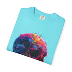 Colorful Drip Skull T-shirt | Watercolor Skull Shirt, Artistic Gothic Tee - 250 USA Celebration