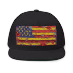 Patriotic Embroidered Flat Bill Cap | USA Flag Hat for Outdoor Events, Gifts, Festivals, July 4th, Summer Days - 250 USA Celebration