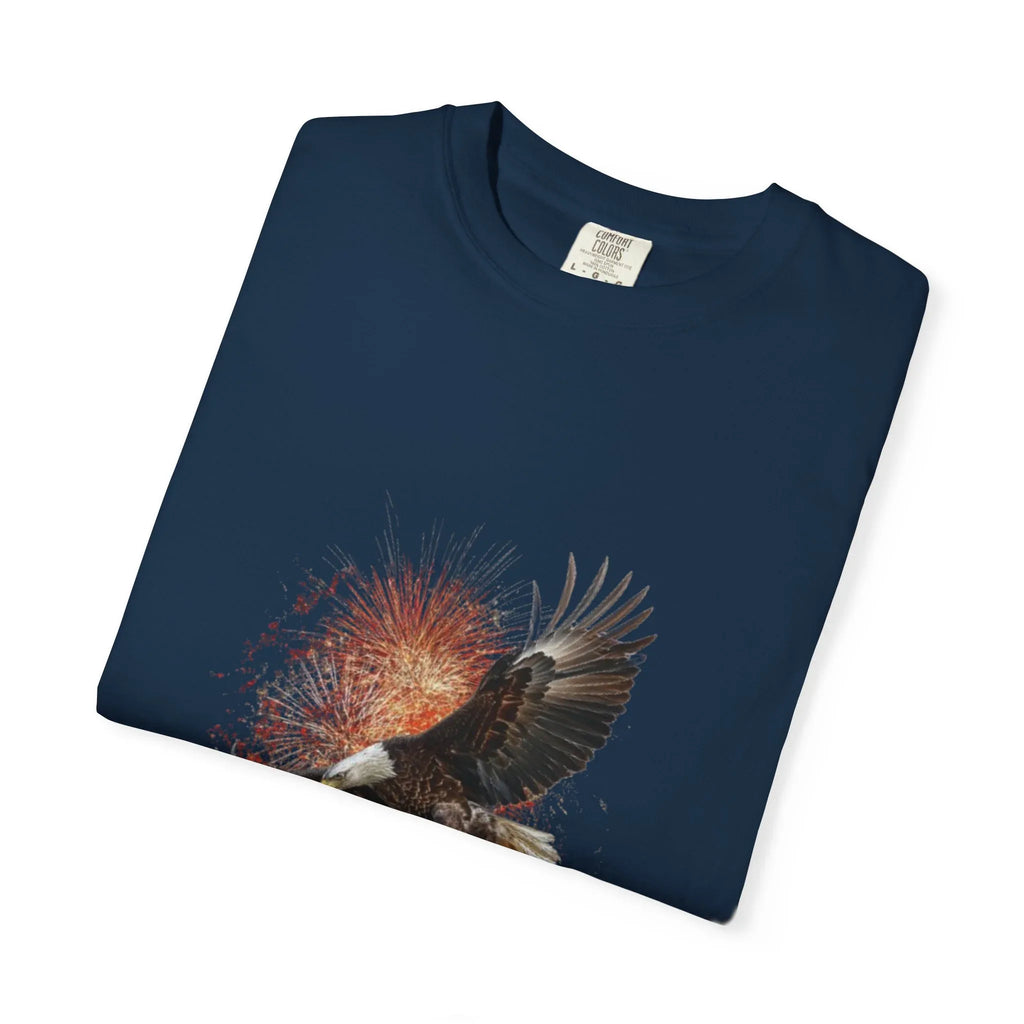 Eagle Illustration Happy Birthday America 250 T-Shirt | Patriotic Bald Eagle Tee - 250 USA Celebration