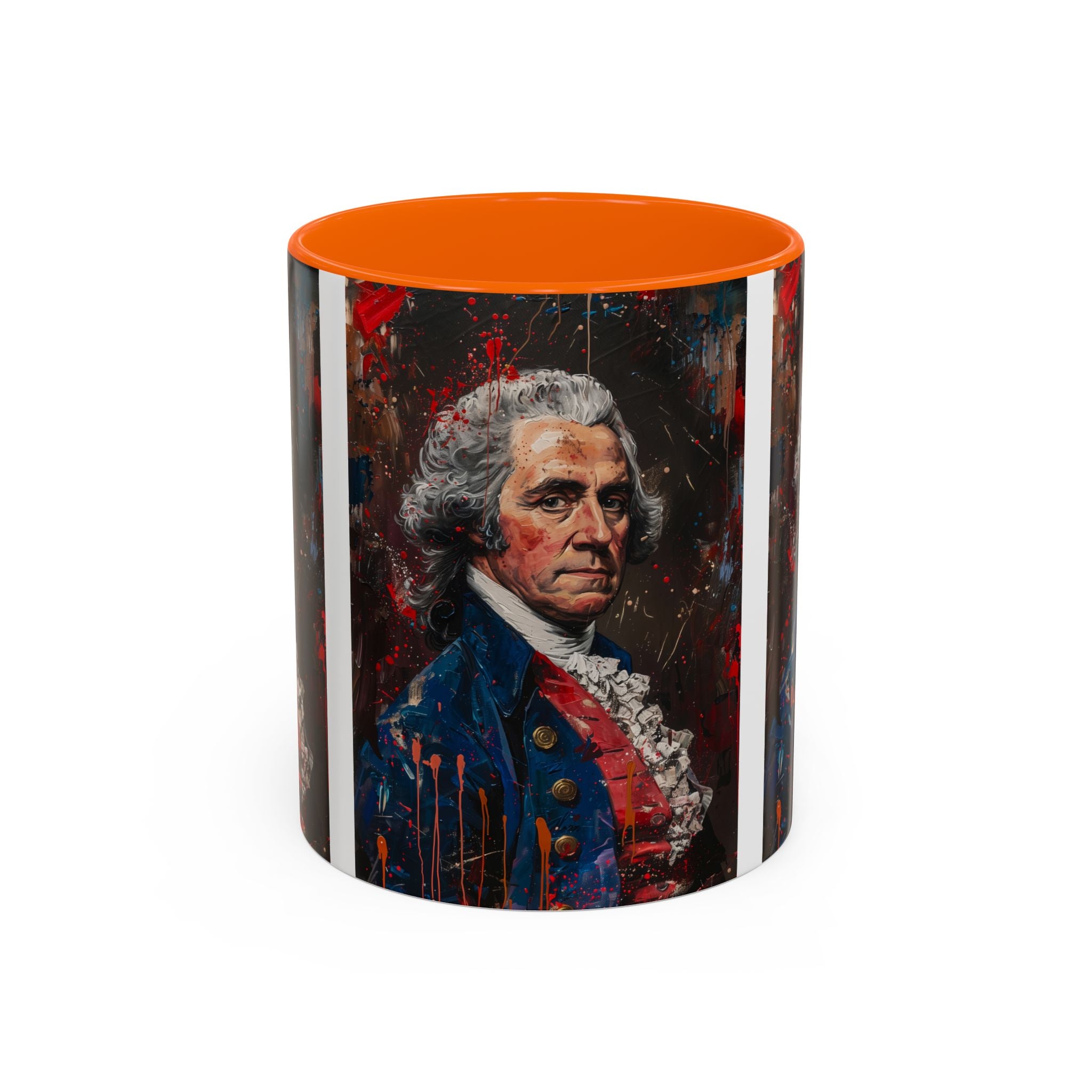 Historical Portrait Accent Mug — Patriotic Vintage-Style Coffee Cup