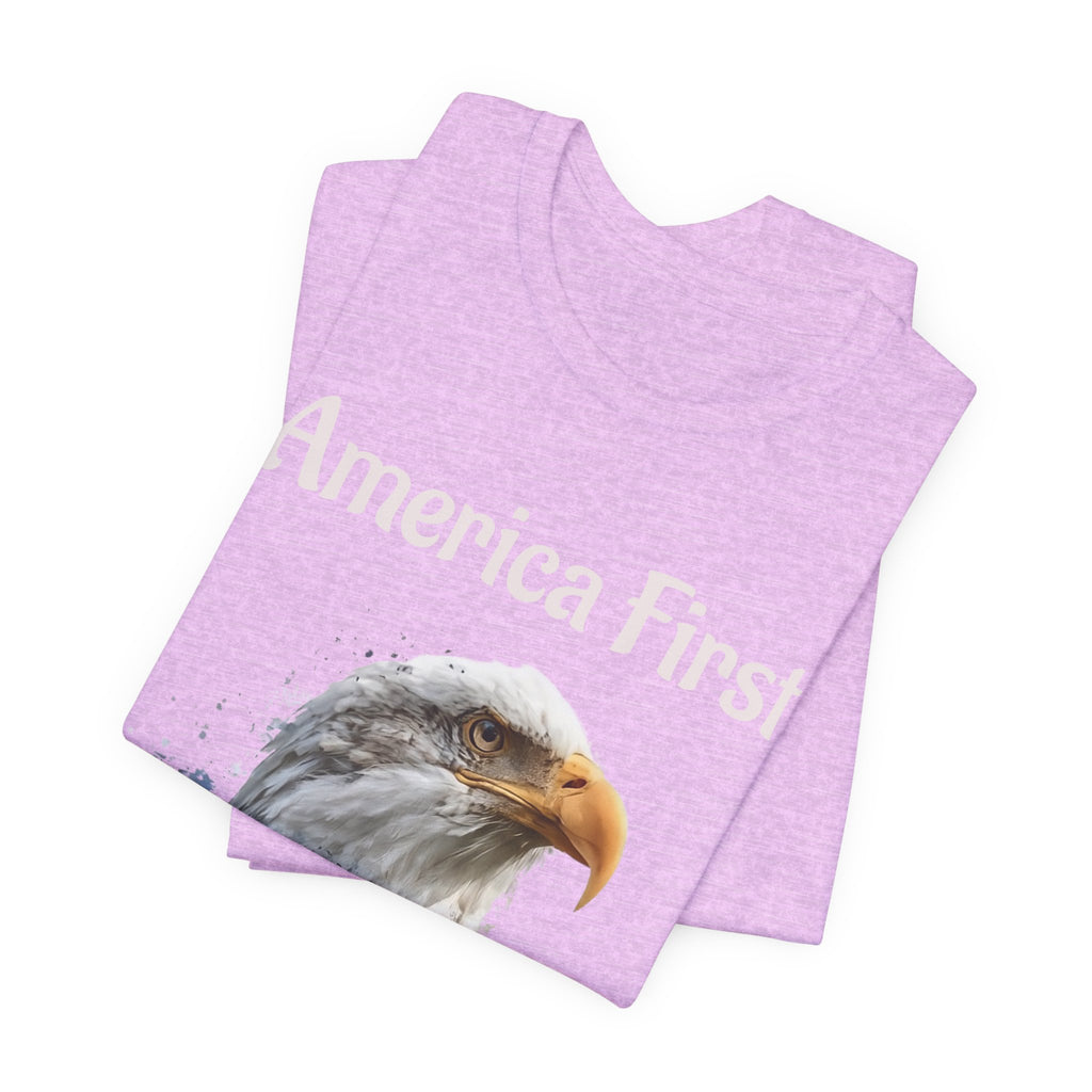 America First Eagle T-Shirt – Patriotic Bald Eagle Tee