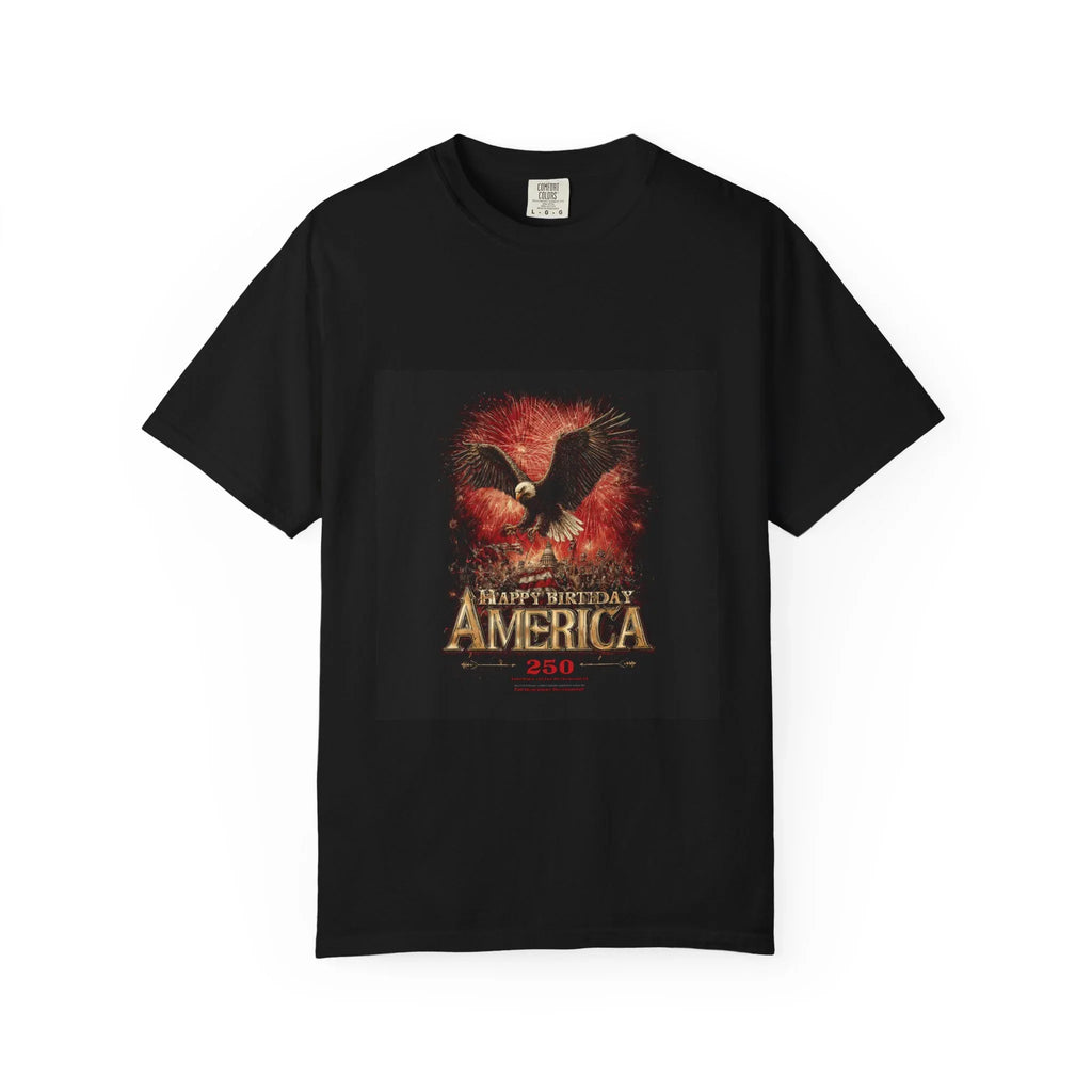 Bald Eagle with Fireworks T-shirt | America 4th of July Patriotic Tee - 250 USA Celebration