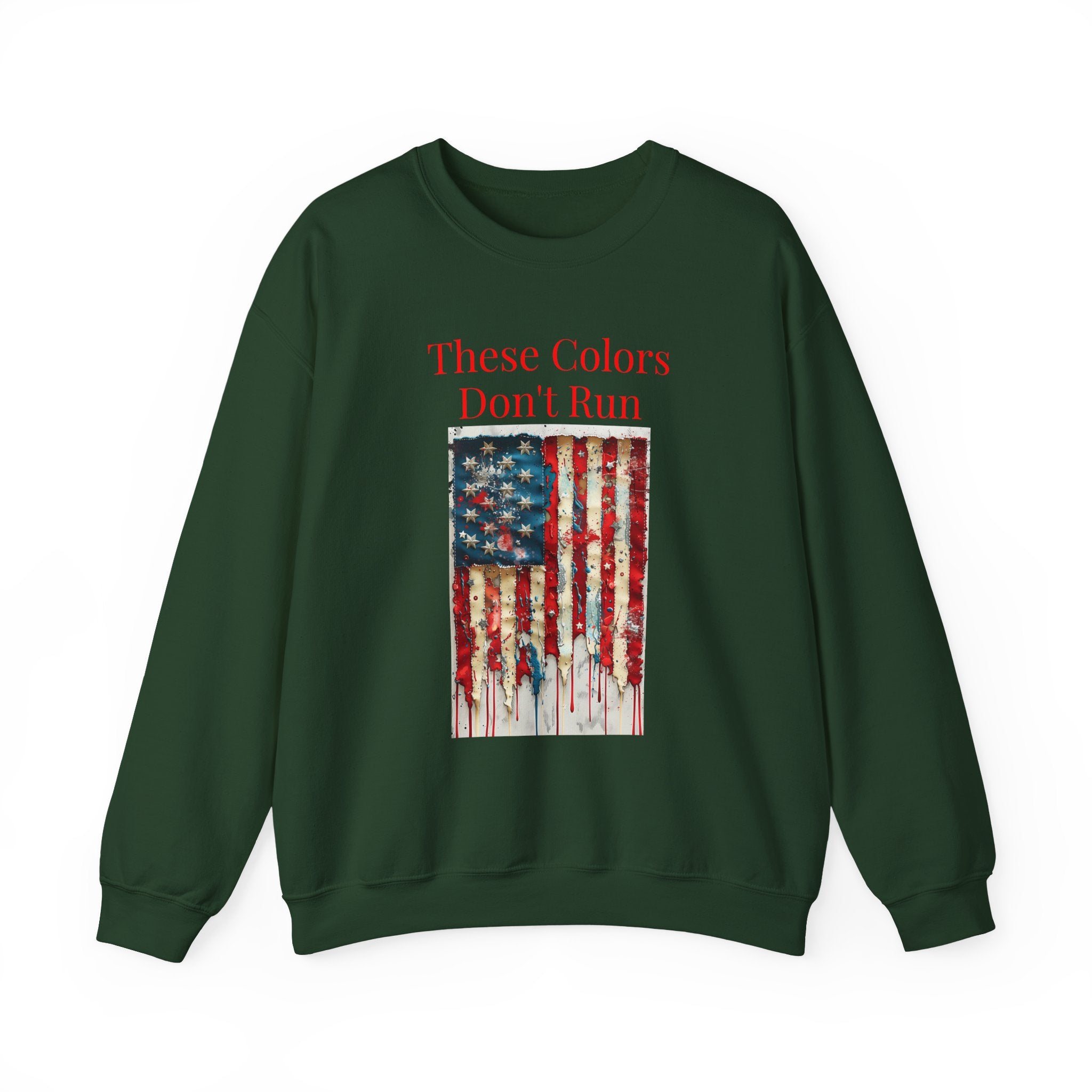 Patriotic Vintage Crewneck Sweatshirt, USA Flag Design, Unisex Sweatshirt, Cozy Apparel for Independence Day, Gift for Veterans