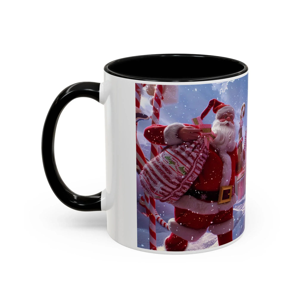 Festive Santa Candy Wonderland Mug | Holiday Santa Claus Candy Cane Forest - 250 USA Celebration