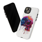 Colorful Drip Skull Phone Case | Hard Plastic Protective Case - 250 USA Celebration