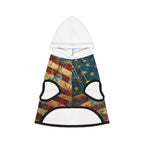 Patriotic Pet Hoodie – Vintage American Flag & Statue of Liberty Dog Hoodie