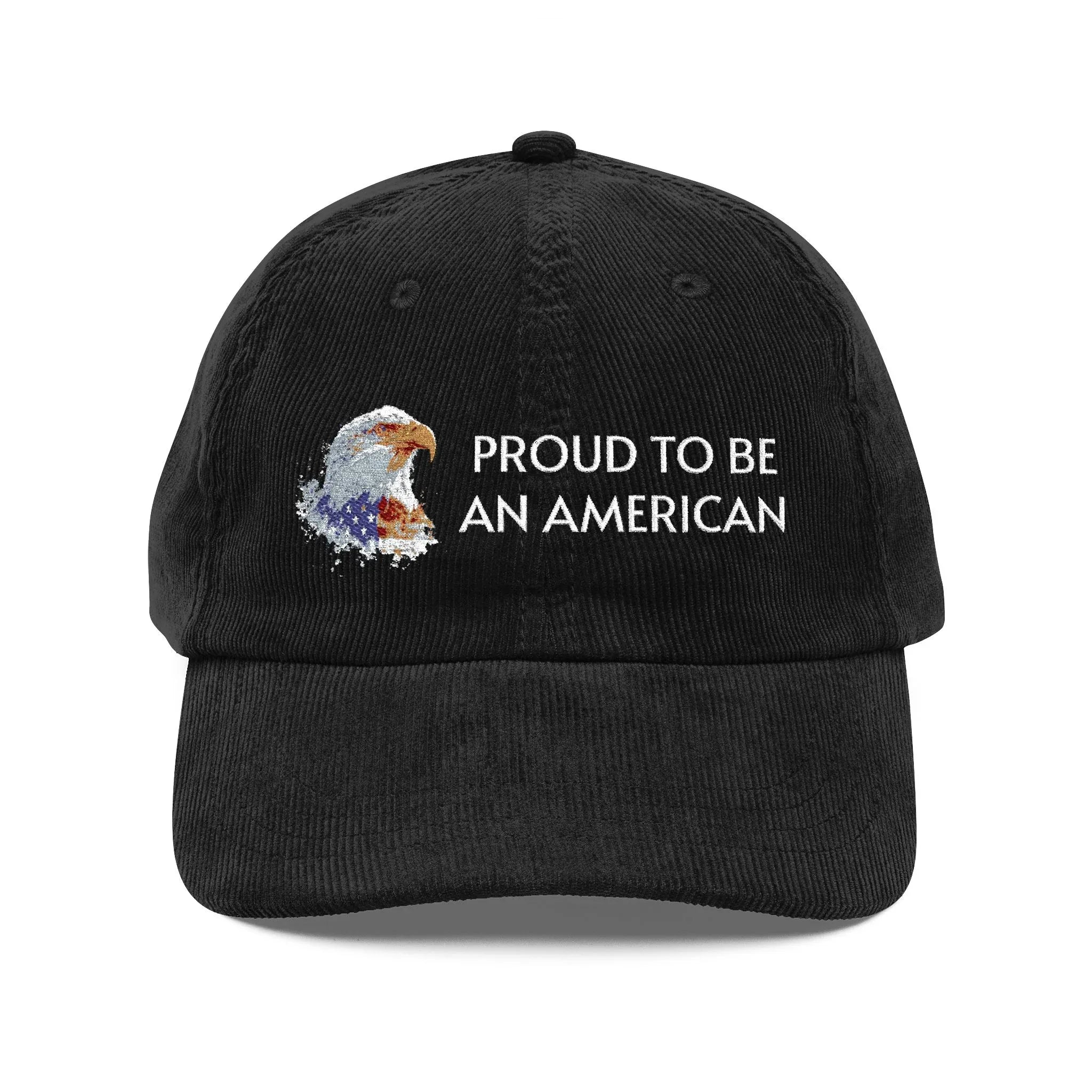 Proud To Be An American embroidered cap | Corduroy Dad Hat - 250 USA Celebration