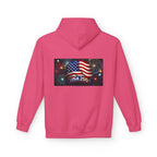 USA 250 Patriotic Hoodie with American Flag & Fireworks