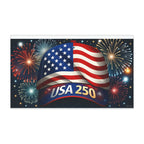 USA 250 Flag Helmet car magnet | Patriotic American fireworks - 250 USA Celebration
