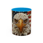 Colorful Mugs (11oz, 15oz) Majestic bald eagle head Patriotic coffee cup, America 250 Celebration coffee cup - 250 USA Celebration