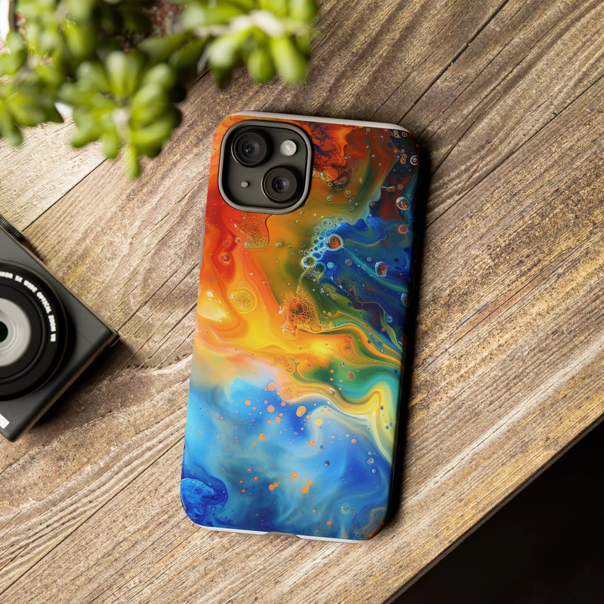 Abstract Colorful Swirl Phone Case | Tough Protective iPhone Cover - 250 USA Celebration