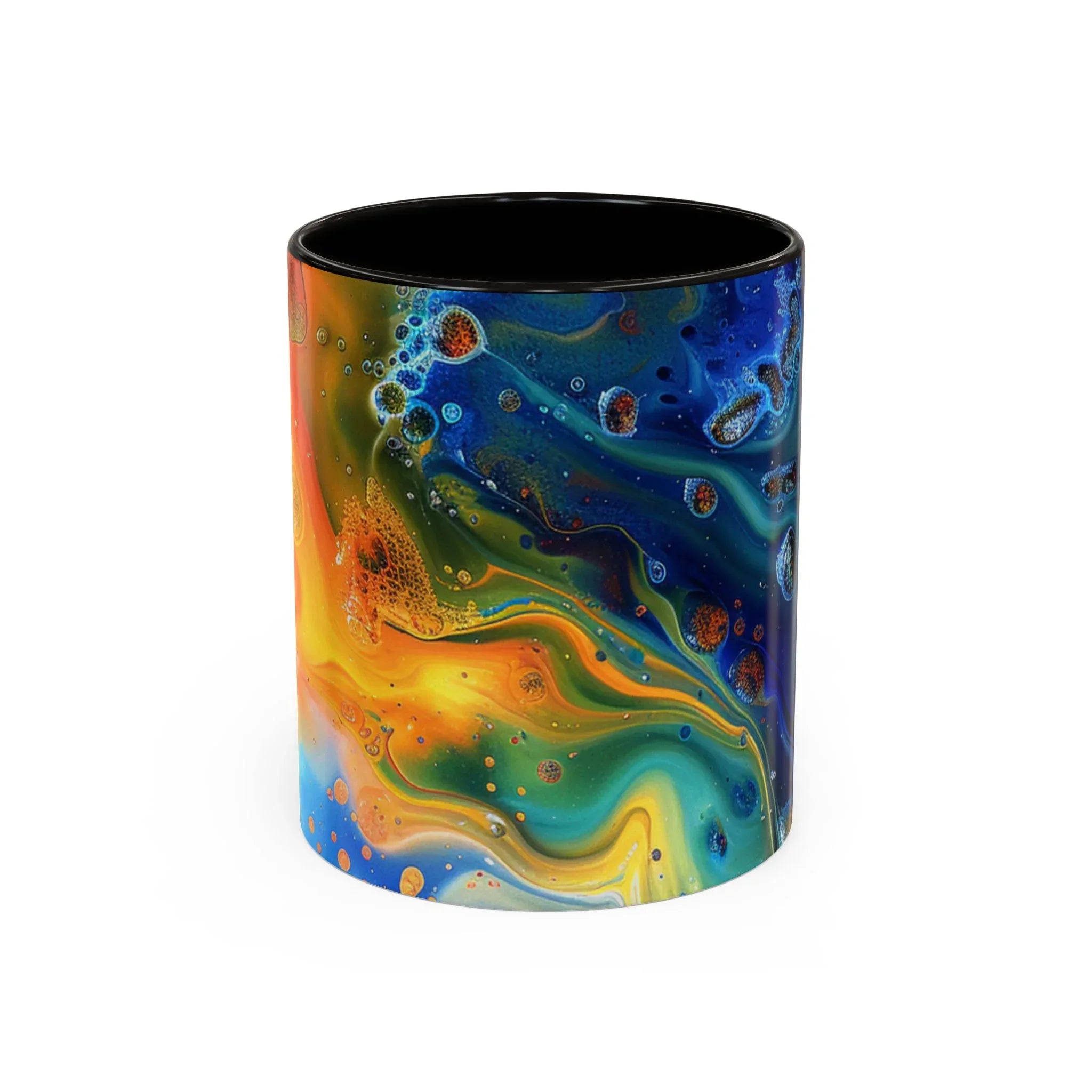 Colorful Mugs (11oz, 15oz) Intense abstract oil splat- coffee cup - 250 USA Celebration