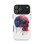 Colorful Drip Skull Phone Case | Hard Plastic Protective Case - 250 USA Celebration