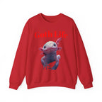 Goth Life Axolotl Sweatshirt | Cute Goth Axolotl Illustration - 250 USA Celebration