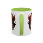 Red Eagle Emblem Accent Coffee Mug | Patriotic Eagle Design - 250 USA Celebration
