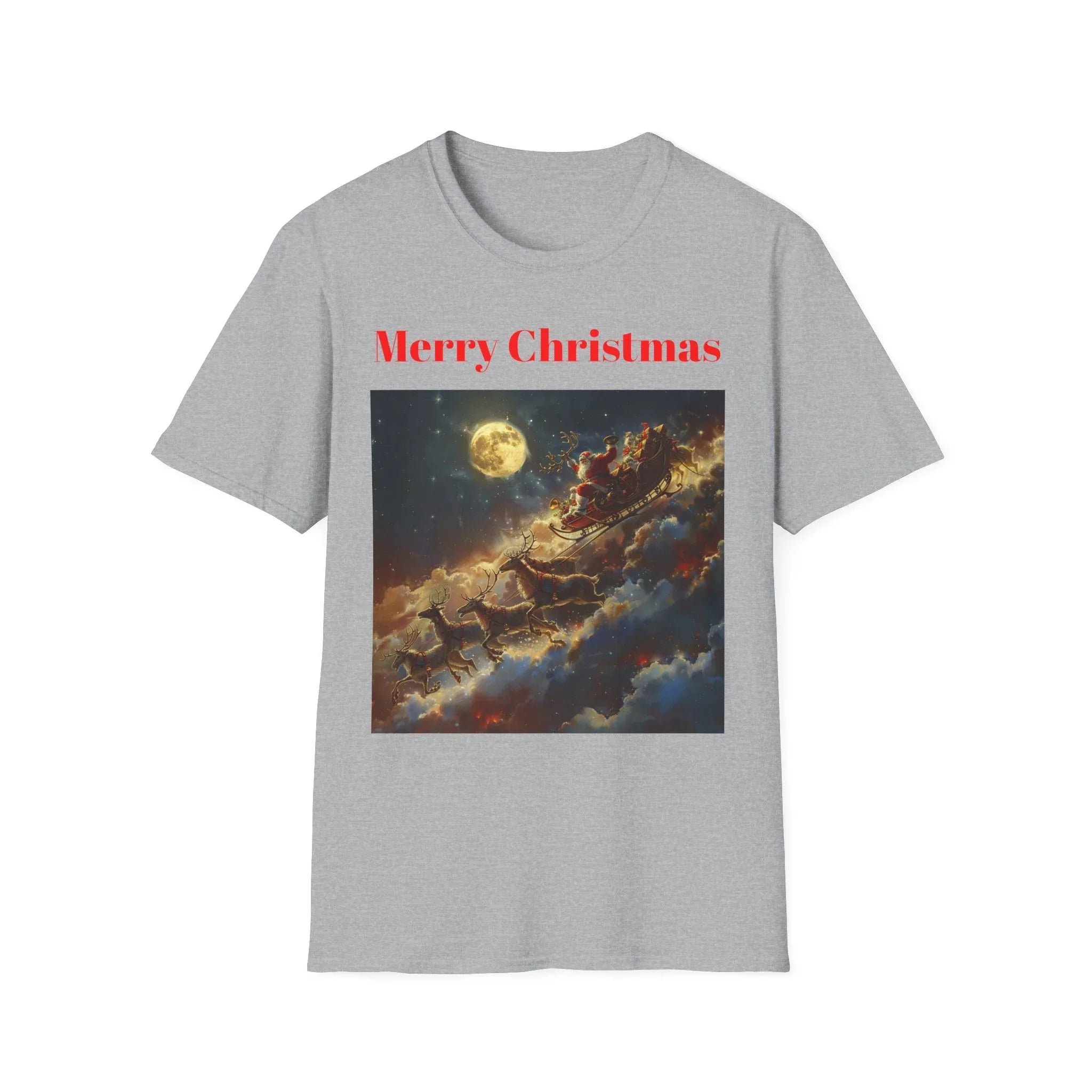 Christmas Graphic Tee, Unisex Softstyle T-Shirt, Holiday Outfit, Gift for Him/Her, Merry Christmas Shirt, Festive Wear - 250 USA Celebration