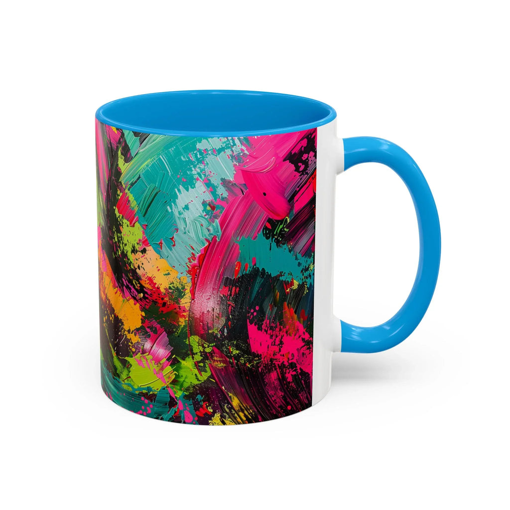 Abstract Colorful Brushstroke Mug | 11oz 15oz Ceramic - 250 USA Celebration